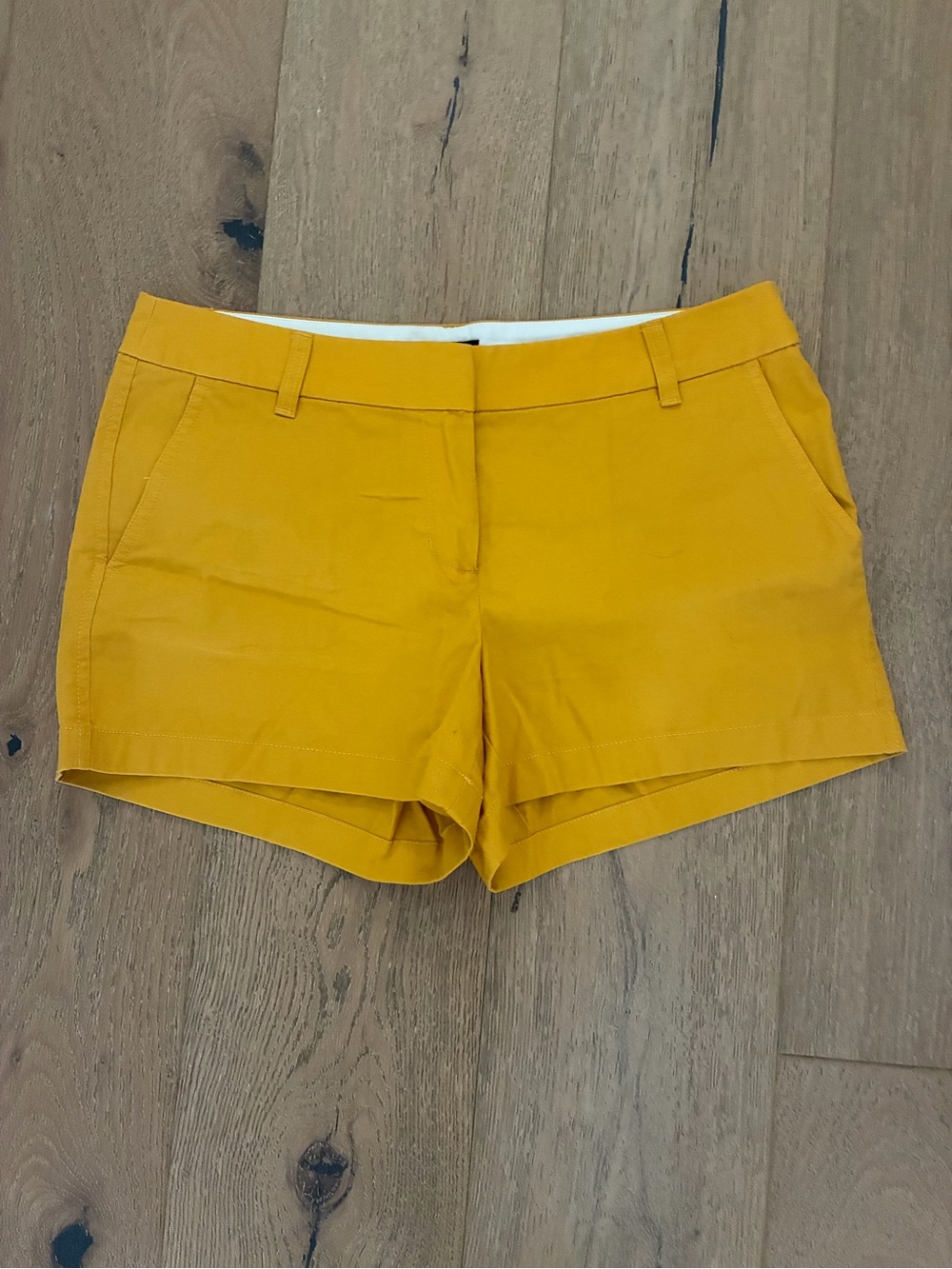 J. Crew Mustard Cotton Blend Shorts